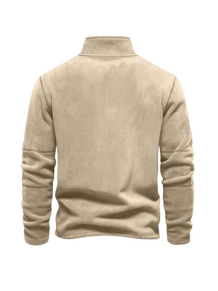TrendsHeren Eenvoudige Casual Opstaande Kraag Half Zip Sweatshirt