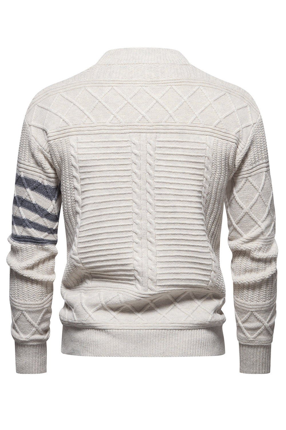 Men's Cable Knit Crew Neck Sweater
