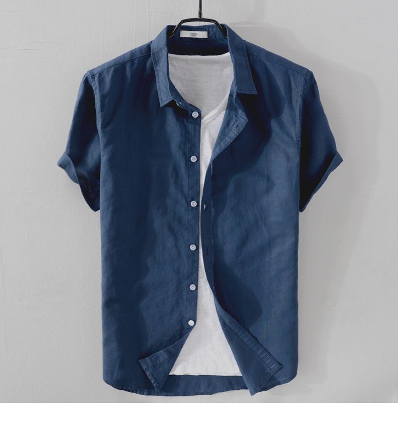 ANTONIOS SHORT-SLEEVE LINEN SHIRT - Wearline