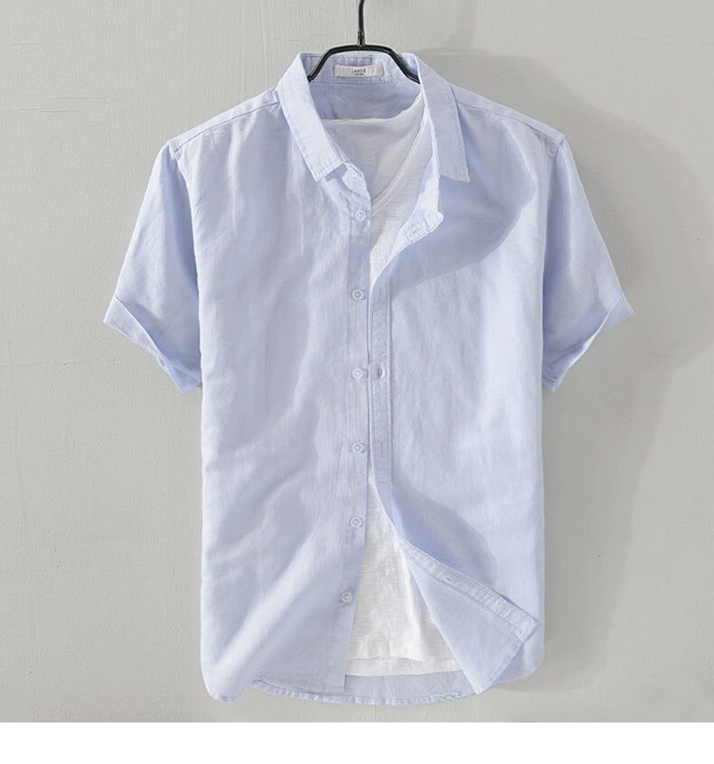 ANTONIOS SHORT-SLEEVE LINEN SHIRT - Wearline