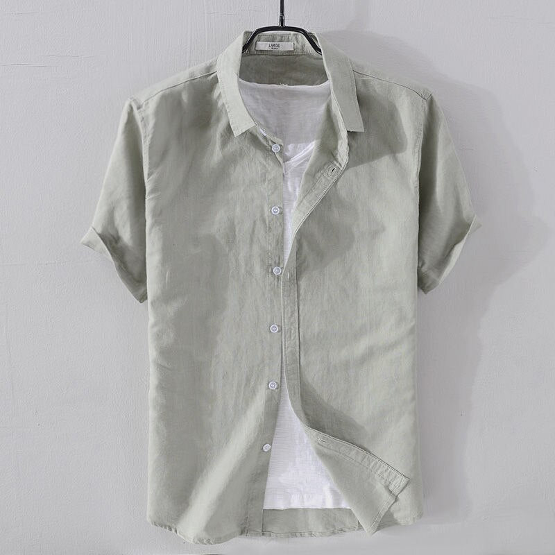 ANTONIOS SHORT-SLEEVE LINEN SHIRT - Wearline