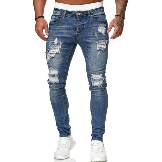 Biker Ripped Jeans - Wearline