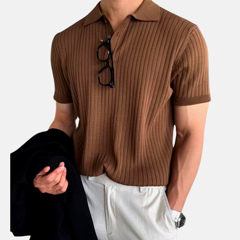 CLOTHING ELASTIC CASUAL POLO T-SHIRT - Wearline