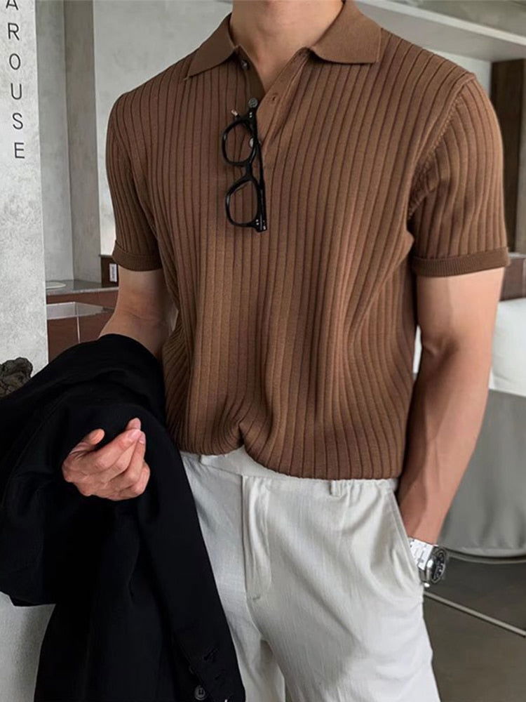 CLOTHING ELASTIC CASUAL POLO T-SHIRT - Wearline