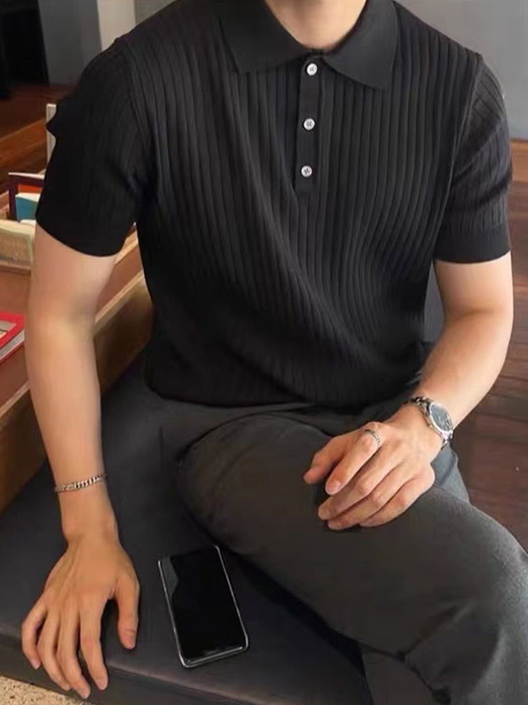 CLOTHING ELASTIC CASUAL POLO T-SHIRT - Wearline