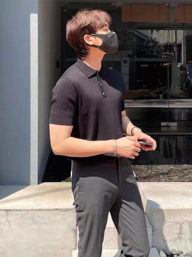 CLOTHING ELASTIC CASUAL POLO T-SHIRT - Wearline