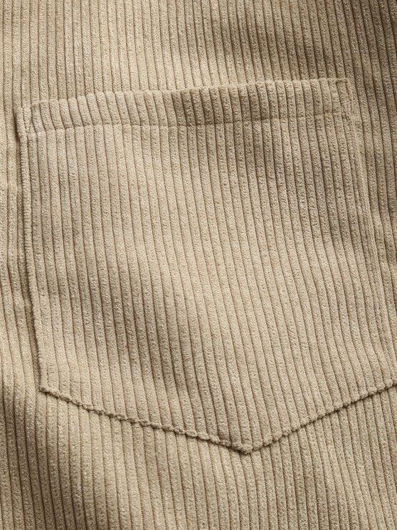 MENS HALF BUTTON CORDUROY LONG SLEEVES SHIRT - Wearline