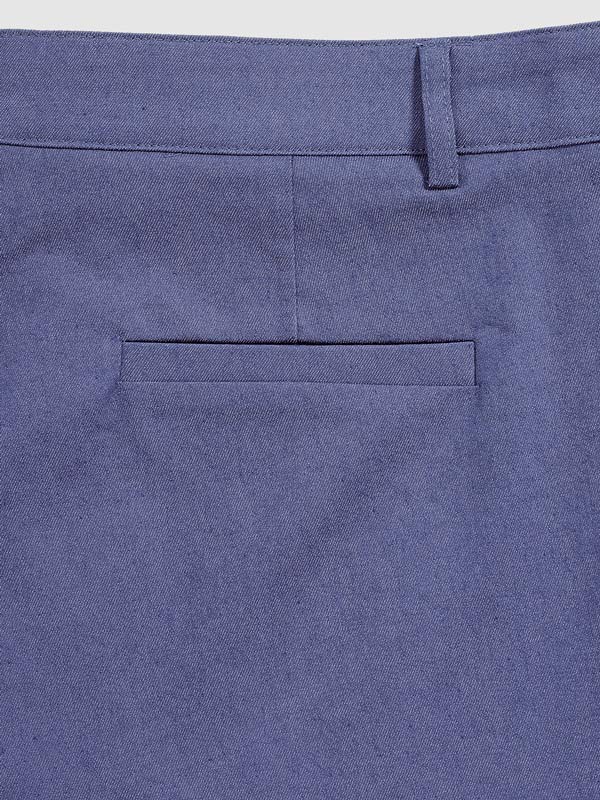 Men's Business Zip Fly Solid Color Flap Detail Slim Fit Pants - Wearline