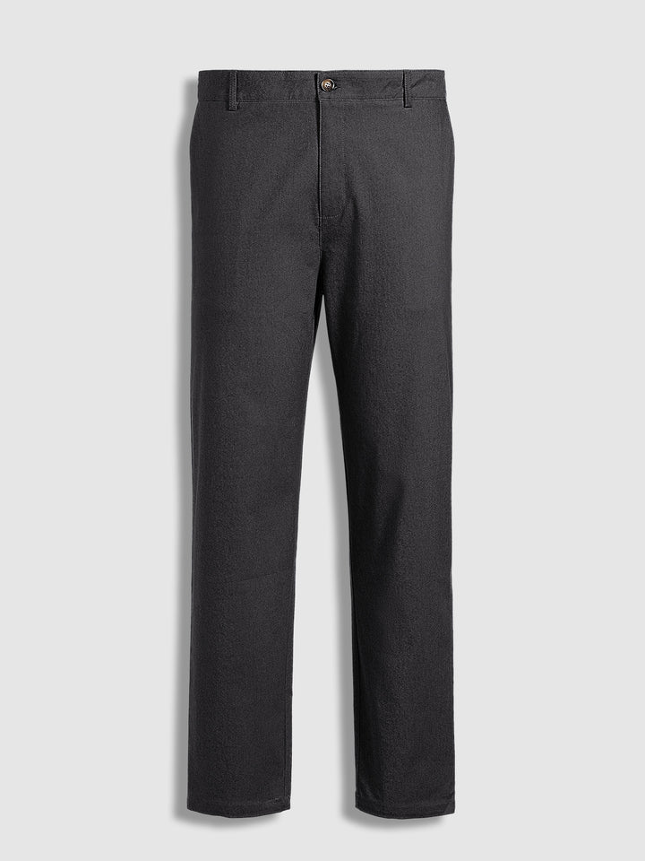 Men's Business Zip Fly Solid Color Flap Detail Slim Fit Pants - Wearline