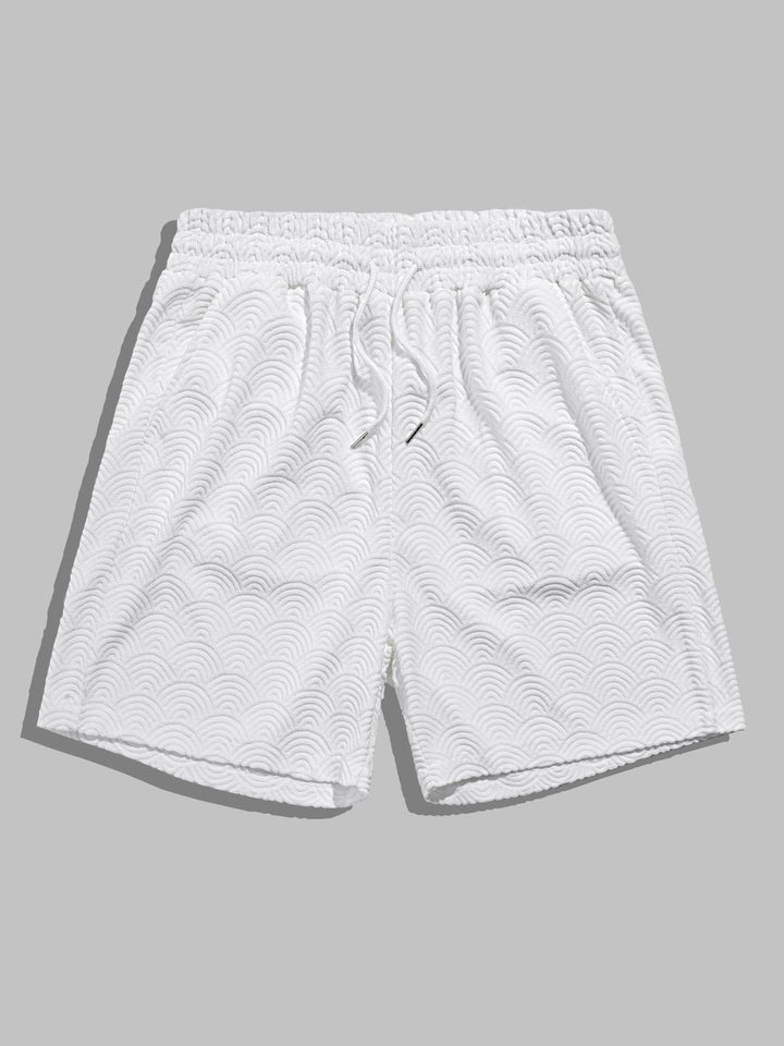 Men's Chinese style wave terry texture shorts - Wearline