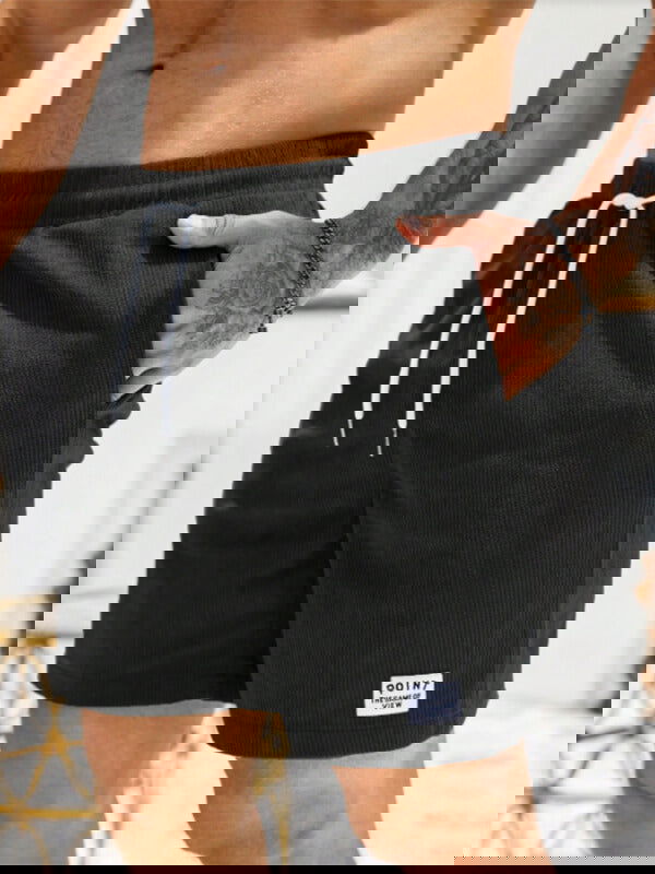 Men's Chinese style wave terry texture shorts - Wearline