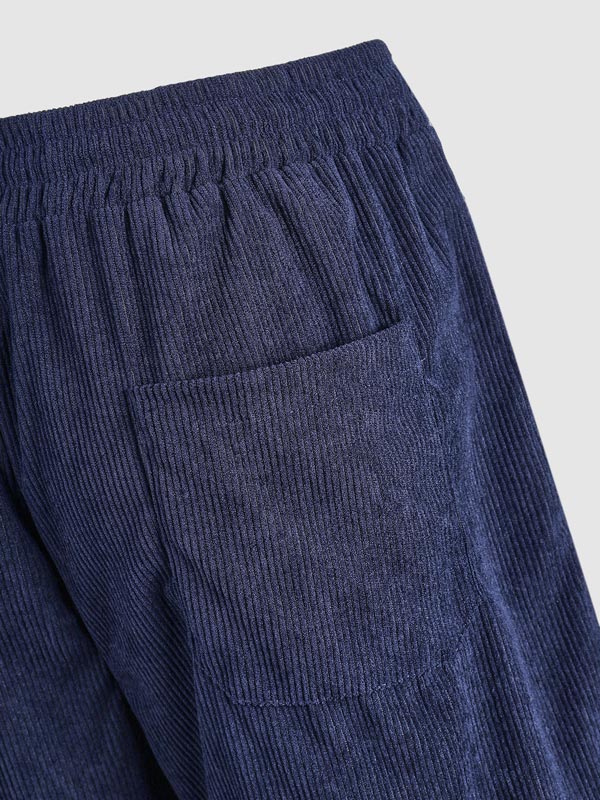 Men's Corduroy Elastic Waist Casual Shorts - Wearline