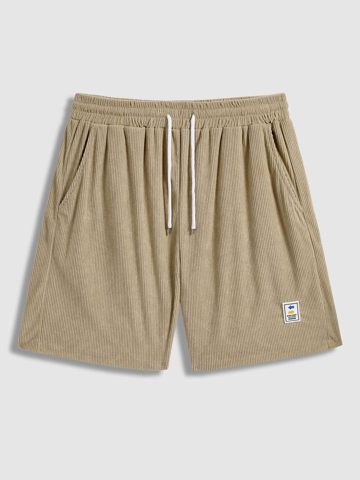 Men's Corduroy Elastic Waist Casual Shorts - Wearline