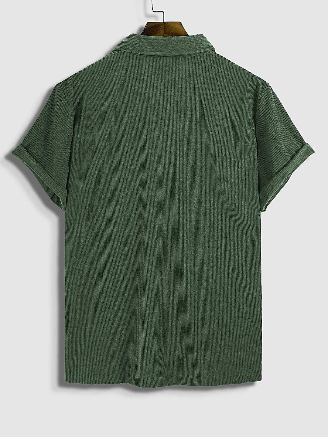 Men's Corduroy Half Button Short Sleeve POLO - Wearline