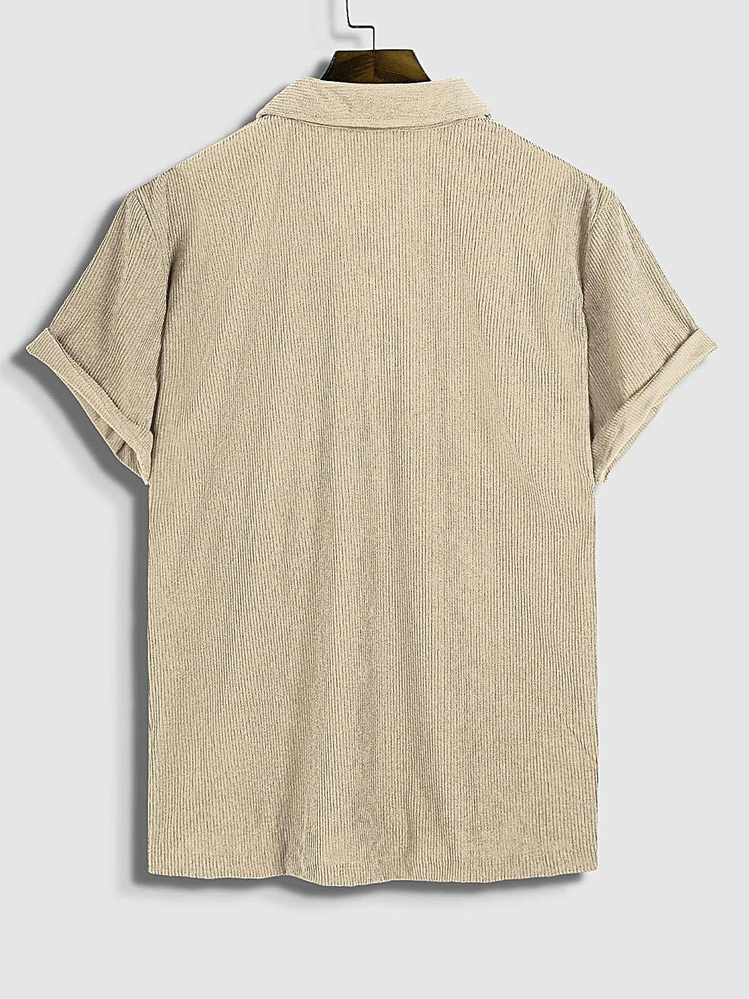 Men's Corduroy Half Button Short Sleeve POLO - Wearline