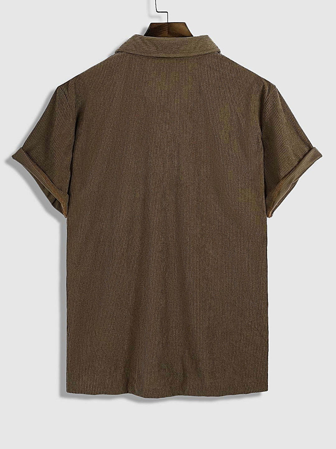 Men's Corduroy Half Button Short Sleeve POLO - Wearline