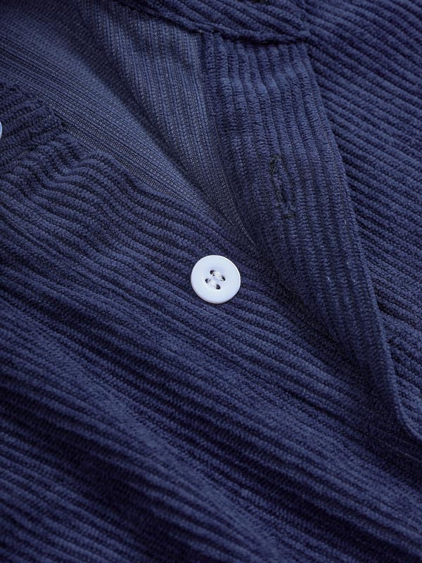 Men's Corduroy Half Button Short Sleeve POLO - Wearline