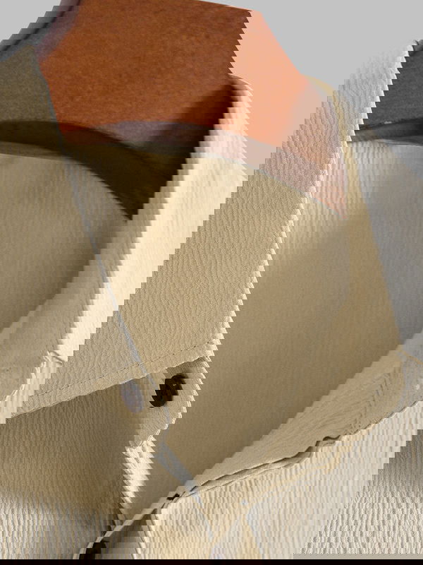 Men's Cotton Linen Lapel Short Sleeve Shirt - Wearline