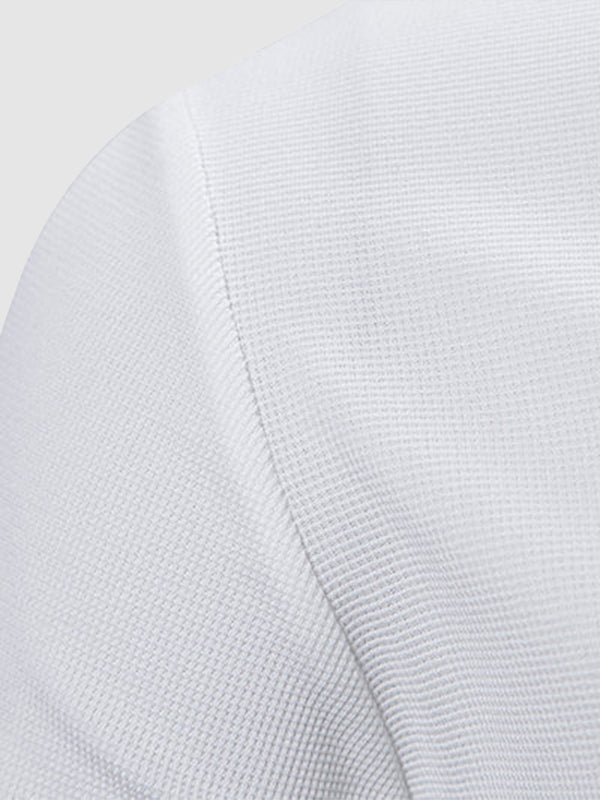 Men's Paisley Color Block Casual Business Lapel Short Sleeve POLO - Wearline