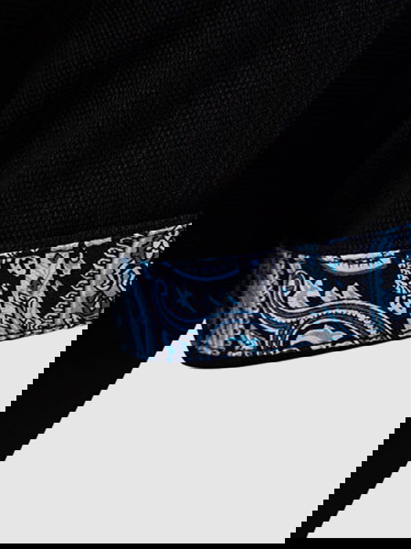 Men's Paisley Color Block Lapel Short Sleeve POLO - Wearline