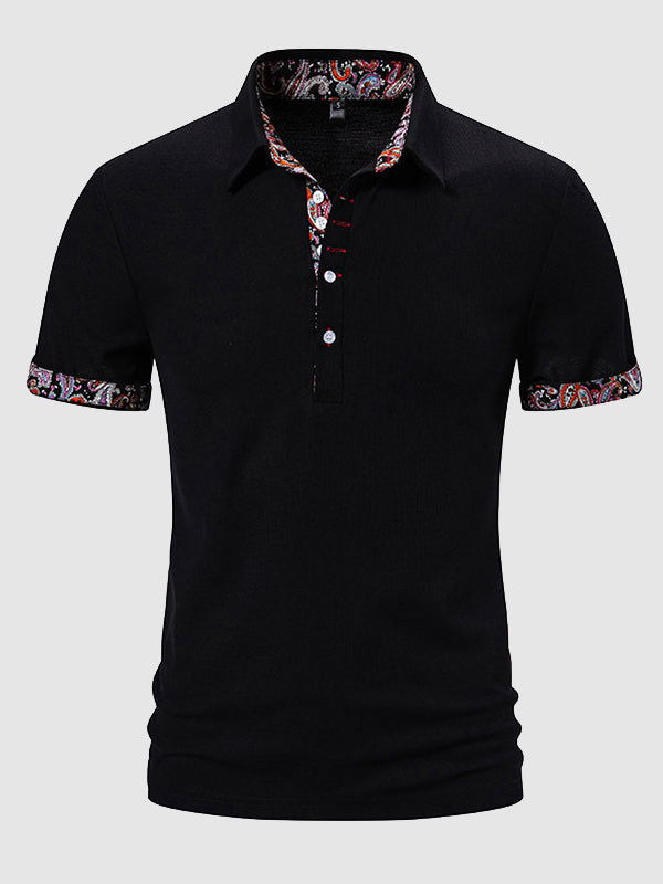 Men's Plaid Contrast Color Business Casual POLO - Wearline