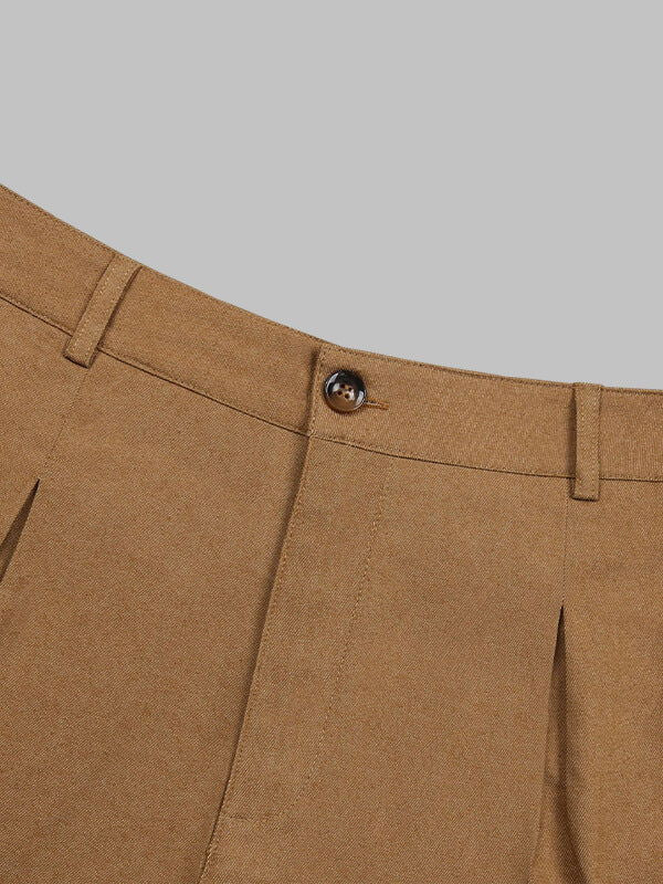 Men's Solid Color Zipper Fly Casual Pants - Wearline