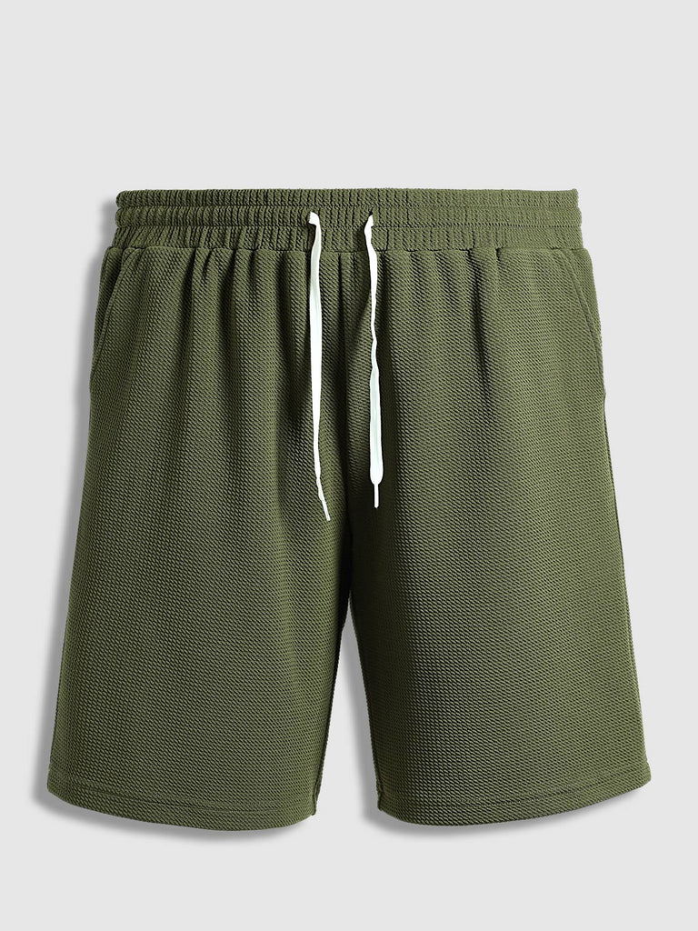 Men's Stylish Loose  solid color textured casual shorts - Wearline