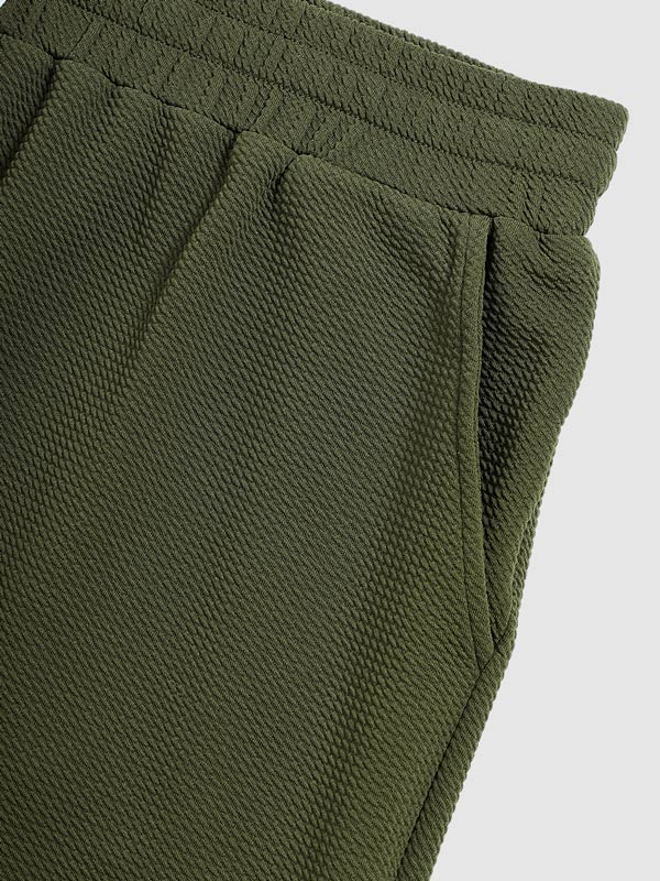 Men's Stylish Loose  solid color textured casual shorts - Wearline