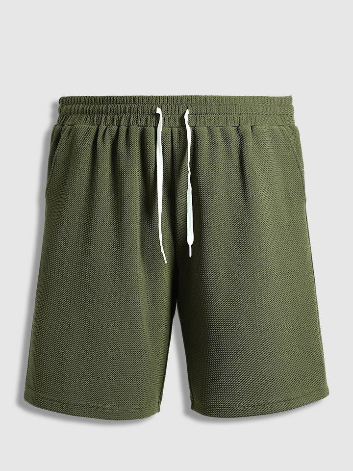 Men's Stylish Loose  solid color textured casual shorts - Wearline