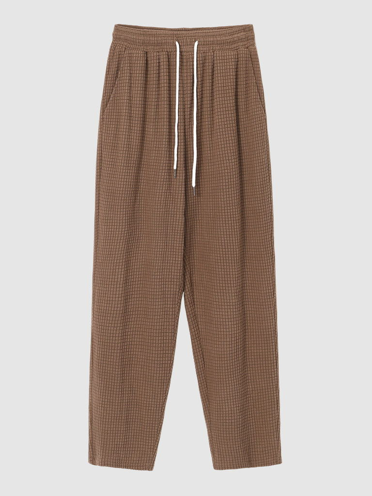 Men's solid color corduroy textured casual pants - Wearline