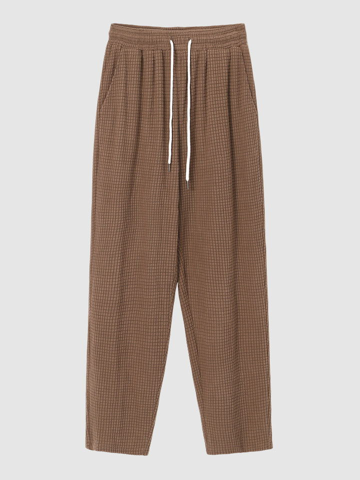 Men's solid color corduroy textured casual pants - Wearline