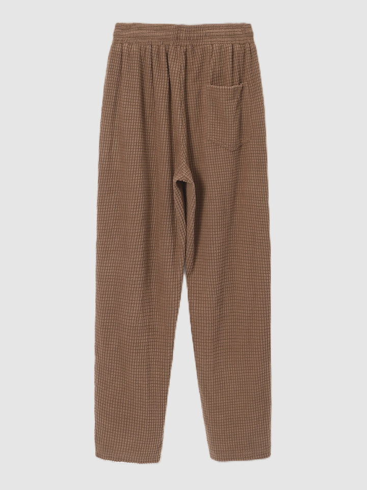 Men's solid color corduroy textured casual pants - Wearline