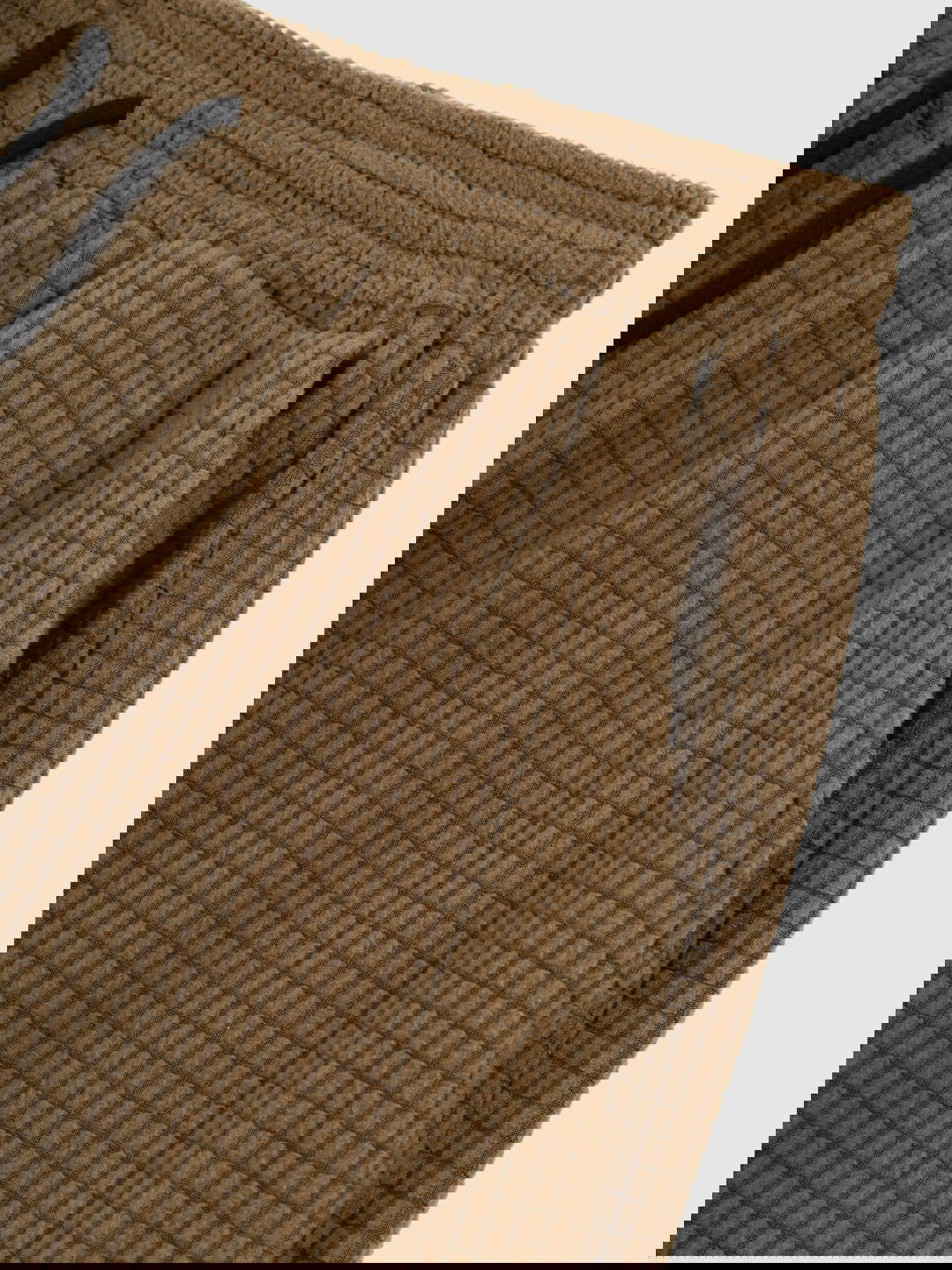 Men's solid color plaid texture casual shorts - Wearline