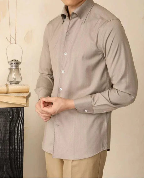 Washed tuxedo shirt stylish office wear