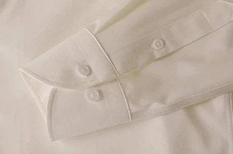 Washed tuxedo shirt stylish office wear