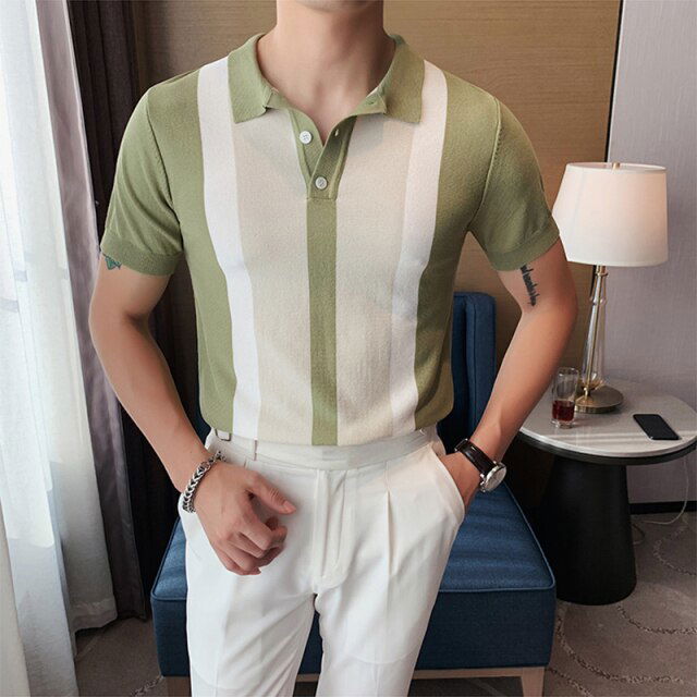 SUMMER STRIPED POLO SHIRT - Wearline
