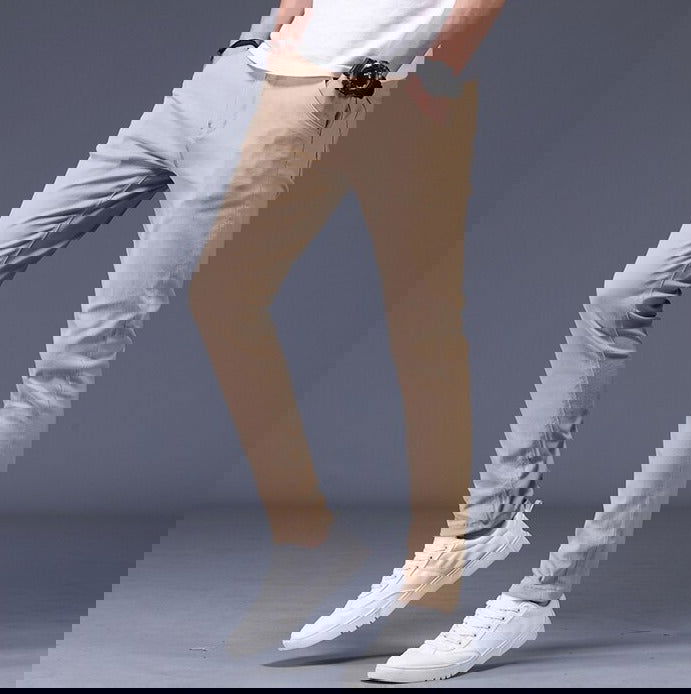 Slim Fit Cotton Stretch Trousers Men - Wearline