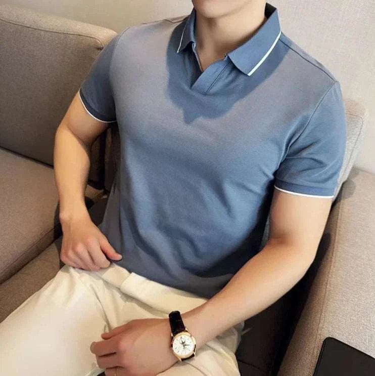 British slim fit summer polo t-shirt