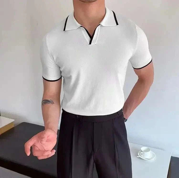 Polo collar relaxed fit t-shirt