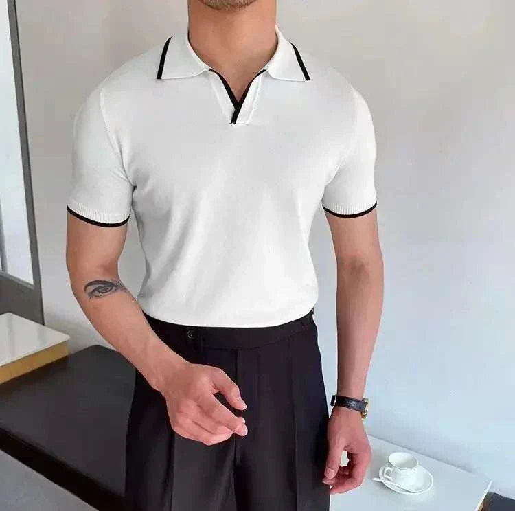 Polo collar relaxed fit t-shirt