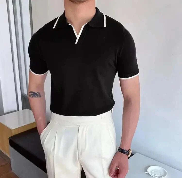Polo collar relaxed fit t-shirt