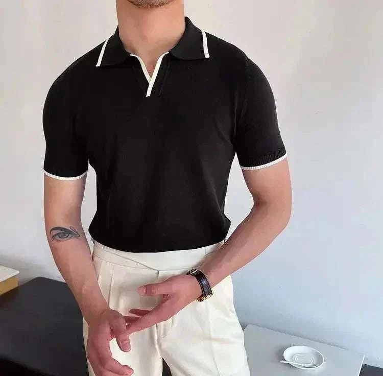 Polo collar relaxed fit t-shirt